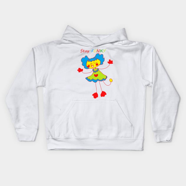 Stay Funky Kids Hoodie by Fr0ggee